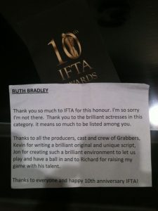 Ruth Bradley's IFTA acceptance speech